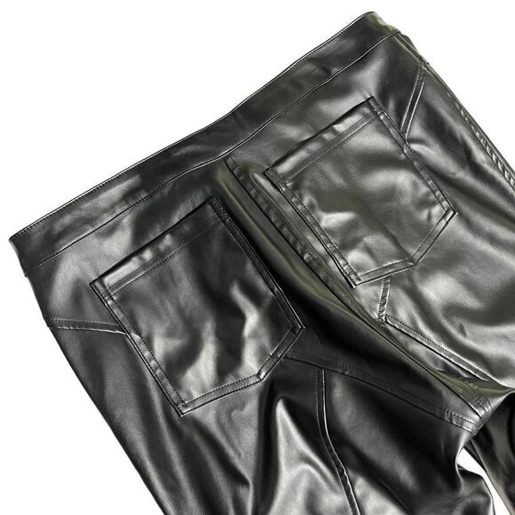 EB Denim Faux Leather Lace Up Pants in Black‎ - Picture 5 of 8